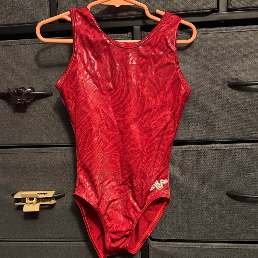 Red Swirl Pattern Leotard